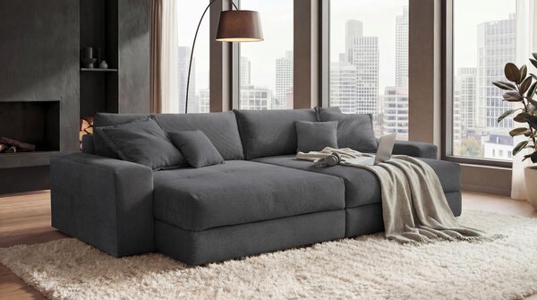 POHOVKA BIG SOFA, textil, antracitová Livetastic - Pohovky, Online Only
