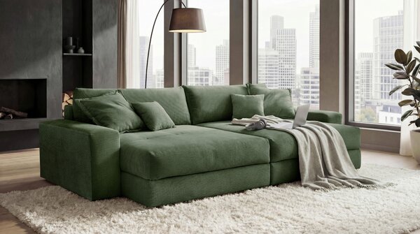 POHOVKA BIG SOFA, textil, zelená Livetastic - Pohovky, Online Only