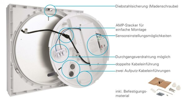 Deko-Light nástěnné přisazené svítidlo - Casa, 3 W, 3000/4000 K, černá 731159