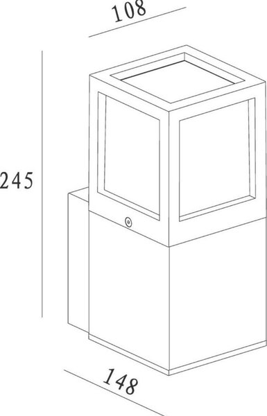 Deko-Light Kapego nástěnné přisazené svítidlo Facado A 220-240V AC/50-60Hz E27 1x max. 20,00 W 243mm antracit 731059