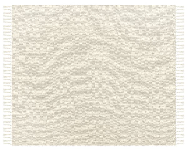 Přikrývka na postel TOUTLI Bavlna 200 x 220 cm Světle béžová