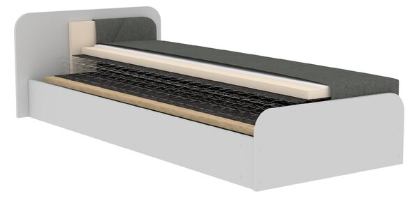 Eltap Lůžko do ložnice Parys GR Materiál a barva potahu: Alova 29 - modrá, Rozměr: 80x190