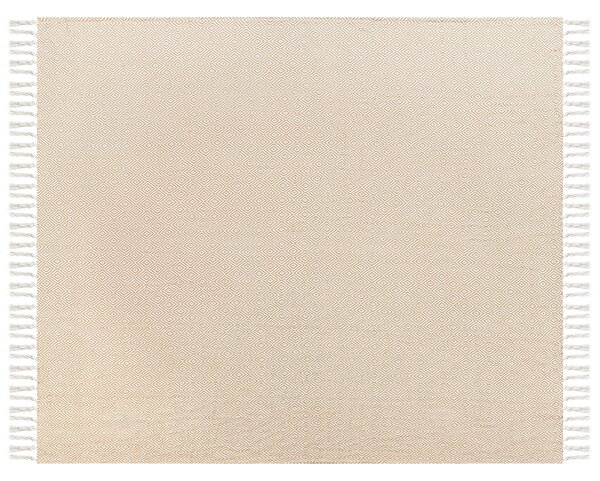 Přikrývka na postel TOUTLI Bavlna 220 x 240 cm Béžová