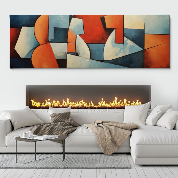 Obraz na plátně - Mluvky, Abstrakce FeelHappy.cz Velikost obrazu (šířka x výška): 120 x 40 cm