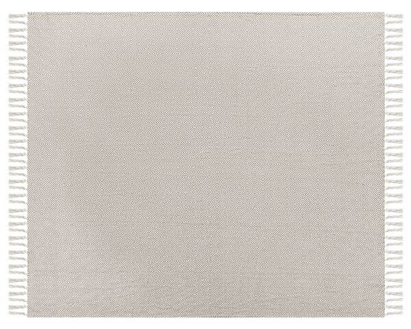 Přikrývka na postel TOUTLI Bavlna 200 x 220 cm Taupe