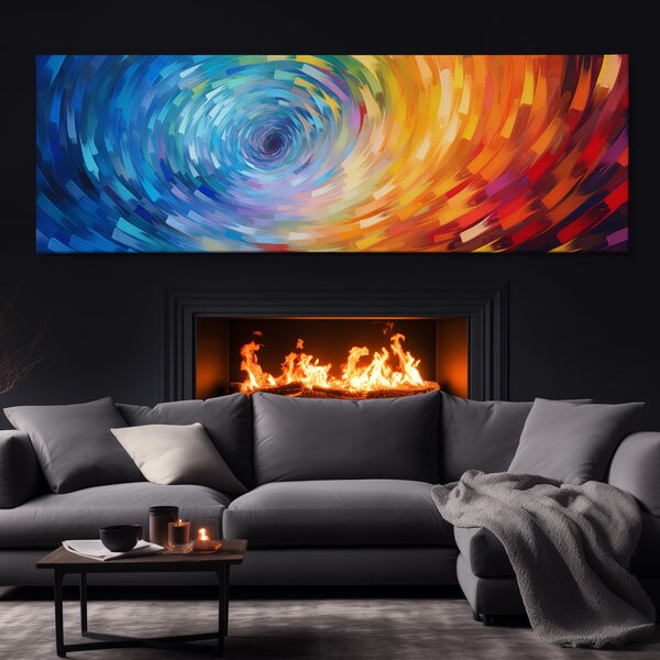 Obraz na plátně - Mizící v jiném světě, Abstrakce FeelHappy.cz Velikost obrazu (šířka x výška): 120 x 40 cm