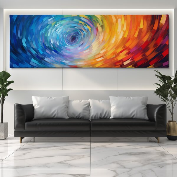 Obraz na plátně - Mizící v jiném světě, Abstrakce FeelHappy.cz Velikost obrazu (šířka x výška): 120 x 40 cm