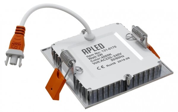APLED - LED Koupelnové podhledové svítidlo SQUARE LED/3W/230V IP41 85x85 mm