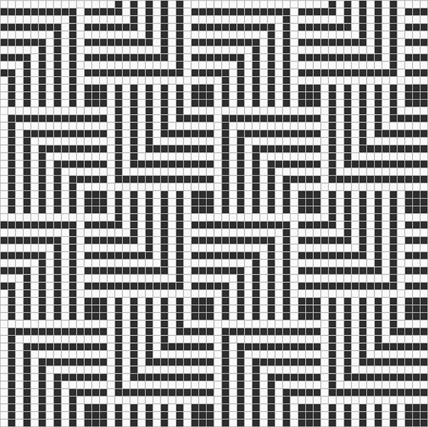 Hisbalit Obklad skleněná bílá; černá Černobílá Mozaika BALLET 2,5x2,5 (33,3x33,3) cm - 25BALL