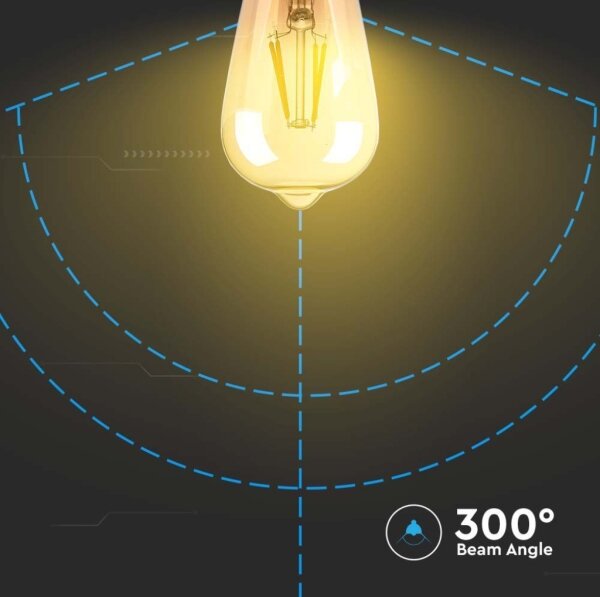 LED Žárovka FILAMENT ST64 E27/4W/230V 2200K