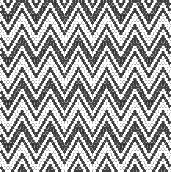 Hisbalit Obklad skleněná bílá; černá Černobílá Mozaika ALLEGRO hexagony 2,3x2,6 (33,3x33,3) cm - HEXALG