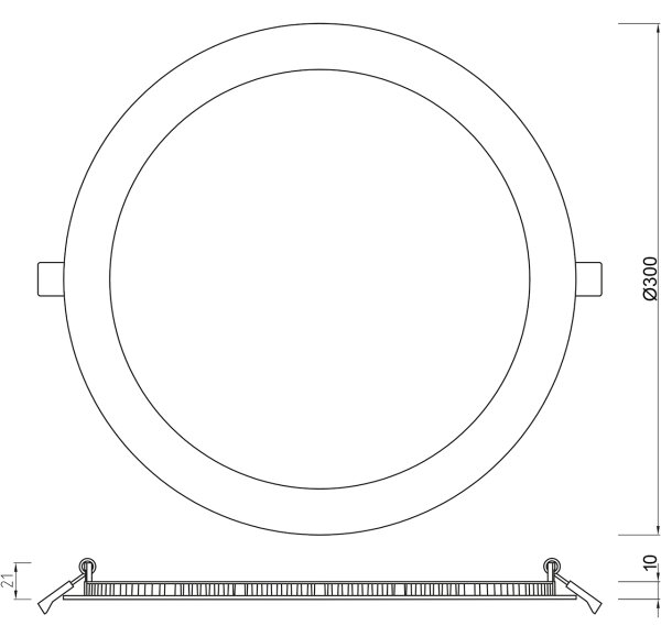 APLED - LED Koupelnové podhledové svítidlo RONDO LED/24W/230V IP41 300 mm