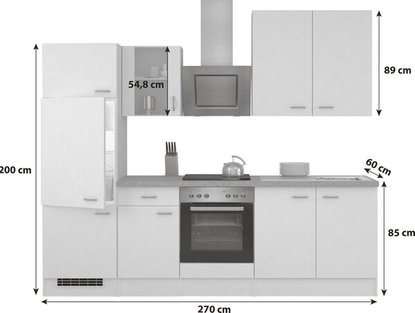 KUCHYŇSKÝ BLOK 270 cm MID.YOU - Online Only kuchyňské linky, Online Only