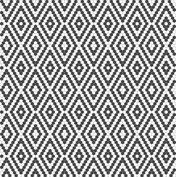 Hisbalit Obklad skleněná bílá; černá Černobílá Mozaika FLAMENCO hexagony 2,3x2,6 (33,3x33,3) cm - HEXFLM