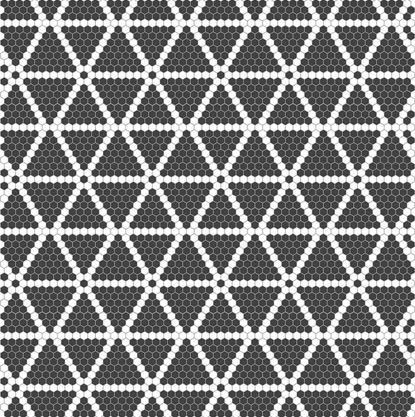 Hisbalit Obklad skleněná bílá; černá Černobílá Mozaika SONATA hexagony 2,3x2,6 (33,3x33,3) cm - HEXSNT