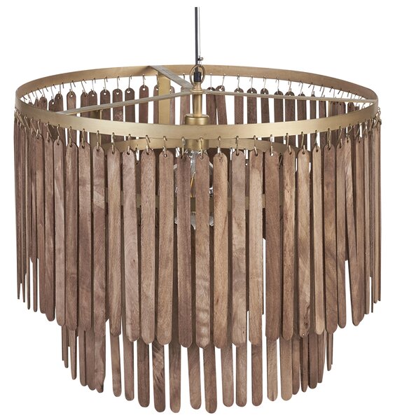 Závěsná lampa KAVERI Mangové dřevo Hnědá