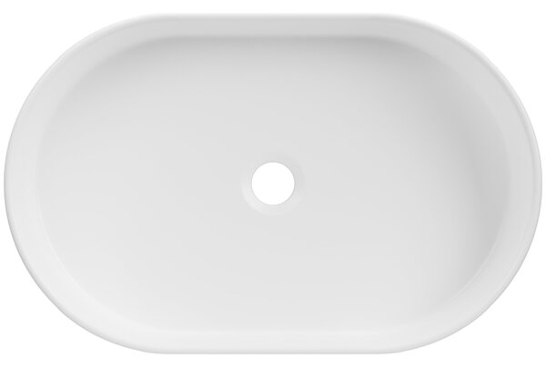 Invena Glamour umyvadlo 50x32 cm oválné na pult bílá CE-63-W01
