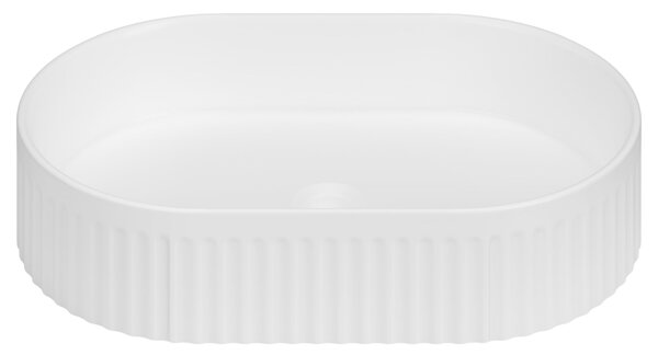Invena Glamour umyvadlo 50x32 cm oválné na pult bílá CE-63-W01