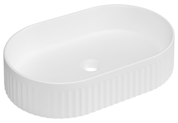 Invena Glamour umyvadlo 50x32 cm oválné na pult bílá CE-63-W01