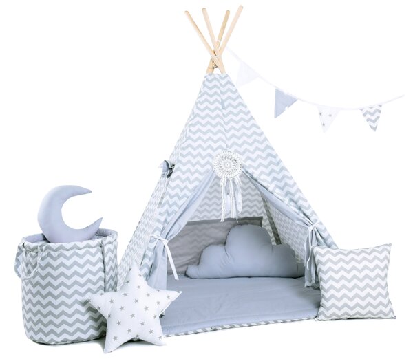 ELIS DESIGN Set teepee stan Cik cak bílý varianta: standard