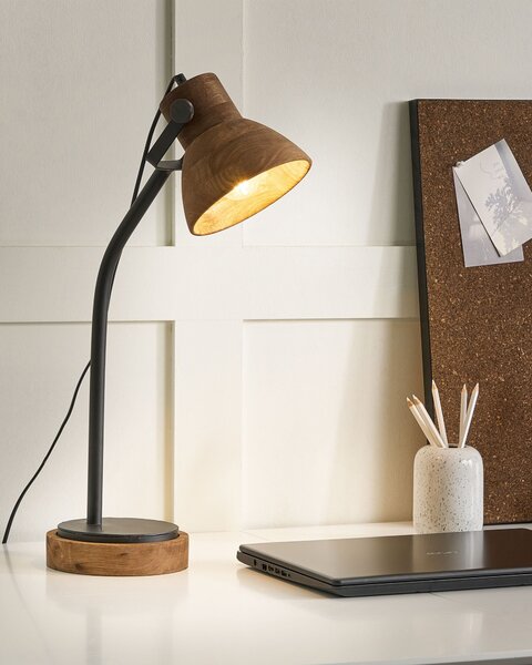 Stolní lampa KOLAR Mangové dřevo Tmavě hnědá