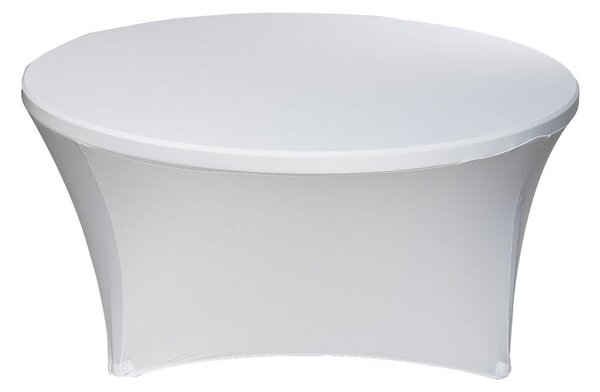 TENTino Elastický ubrus STANDARD na kulatý stůl 180 cm Barva ubrusu: BÍLÁ / WHITE