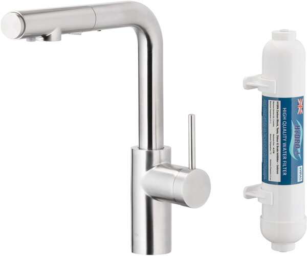 KFA Armatura Duero Pure Basic kuchyňská baterie s filtrem stojící inox 6623-112-22