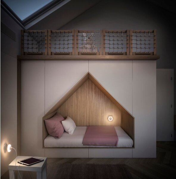 Ledvance - LED Orientační svítidlo do zásuvky s USB LUNETTA LED/15W/230V