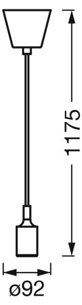 Ledvance - Lustr na lanku PENDULUM BELL 1xE27/15W/230V černá