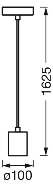 Ledvance - Lustr na lanku PENDULUM ROBBIN 1xE27/15W/230V černá