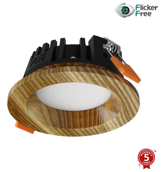 APLED - LED Podhledové RONDO WOODLINE LED/3W/230V 4000K pr. 9 cm jasan masiv