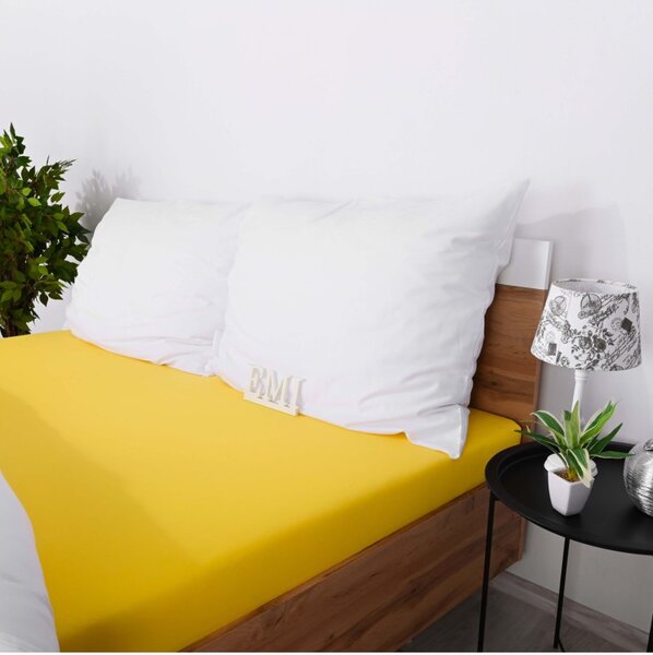 Prostěradlo světle žluté jersey EMI, Dětská plachta 60x120