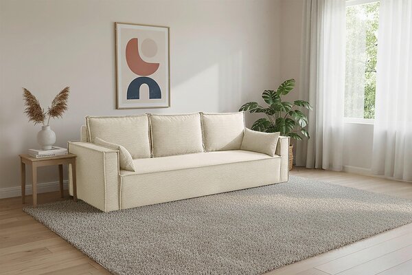 ROZKLÁDACÍ POHOVKA, textil, krémová Xora - Rozkládací sedačky