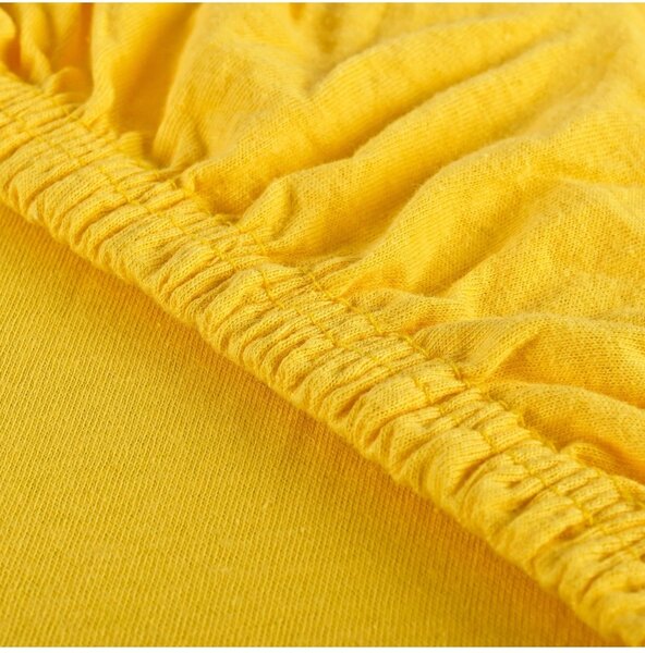 Prostěradlo světle žluté jersey EMI, Dětská plachta 60x120
