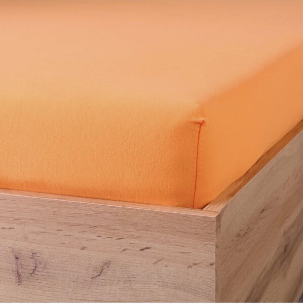 Prostěradlo oranžové meruňkové jersey EMI, Dětské prostěradlo 80x160