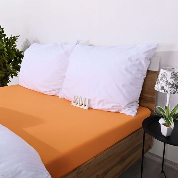 Prostěradlo oranžové meruňkové jersey EMI, Dětské prostěradlo 80x160