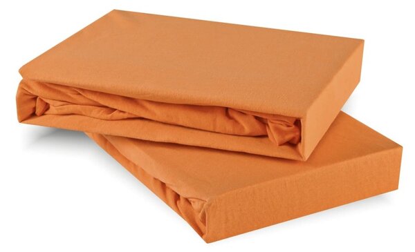 Prostěradlo oranžové meruňkové jersey EMI, Dětské prostěradlo 80x160