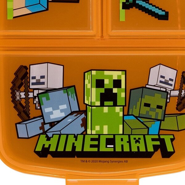 Oranžový plastový dětský svačinový box Minecraft – STOR