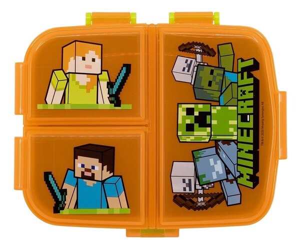 Oranžový plastový dětský svačinový box Minecraft – STOR