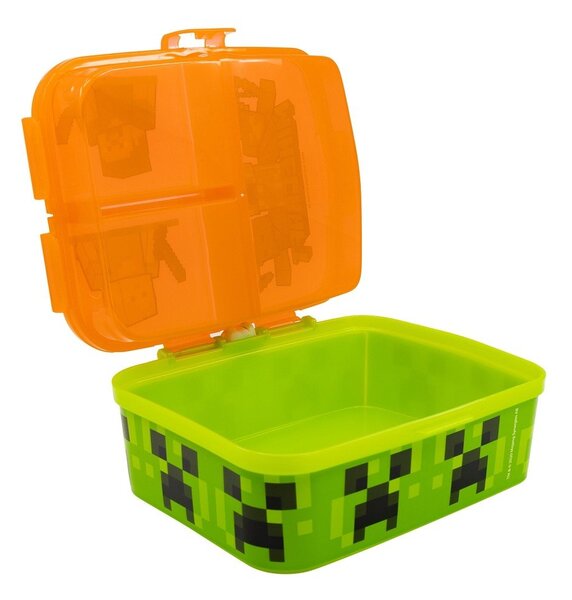 Oranžový plastový dětský svačinový box Minecraft – STOR