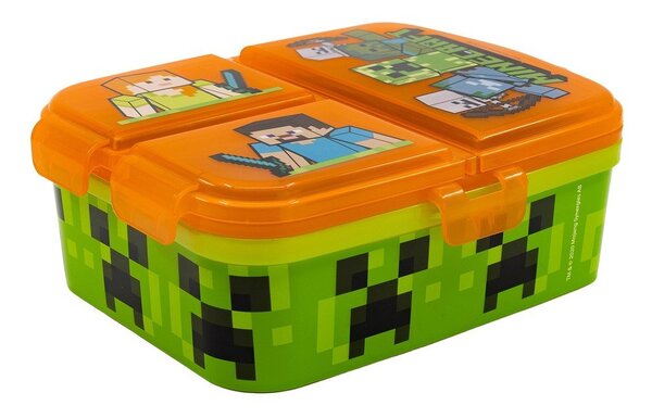 Oranžový plastový dětský svačinový box Minecraft – STOR