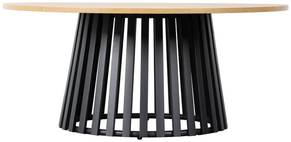 KONFERENČNÍ STOLEK, černá, barvy dubu, kov, kompozitní dřevo, 80/80/40 cm Boxxx - Konferenční stolky, Online Only