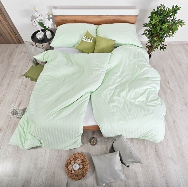 Povlečení damaškové zelené EMI, Standardní set jednolůžko obsahuje 1x 140x200 + 1x 70x90