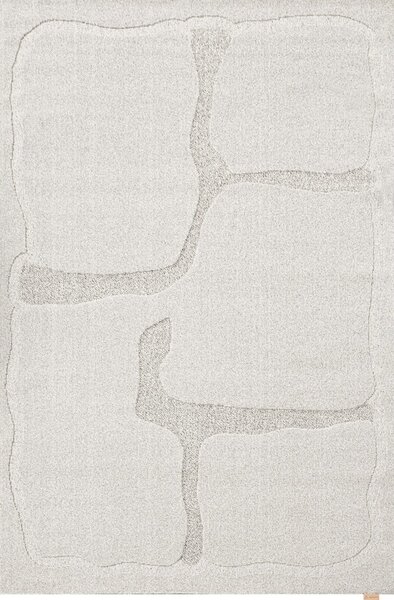Světle šedý vlněný koberec 160x230 cm Morphic Organica – Agnella
