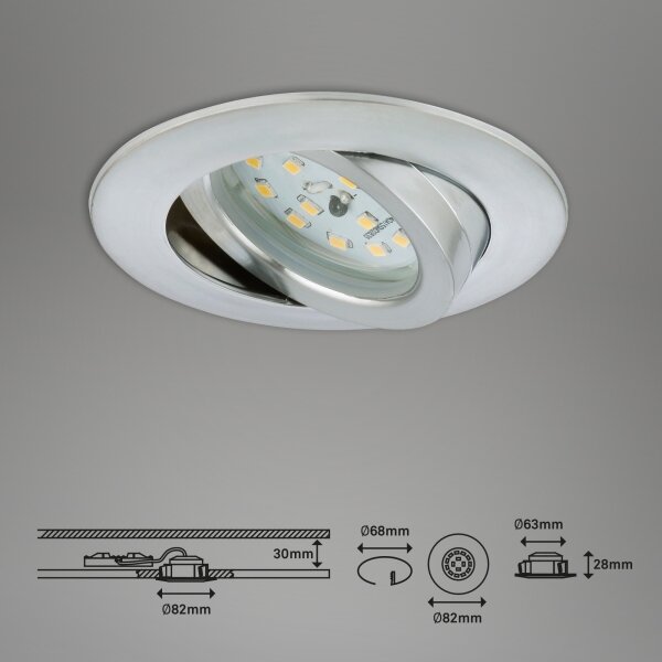 Briloner 7296-019 - LED Koupelnové podhledové svítidlo LED/6,5W/230V IP23
