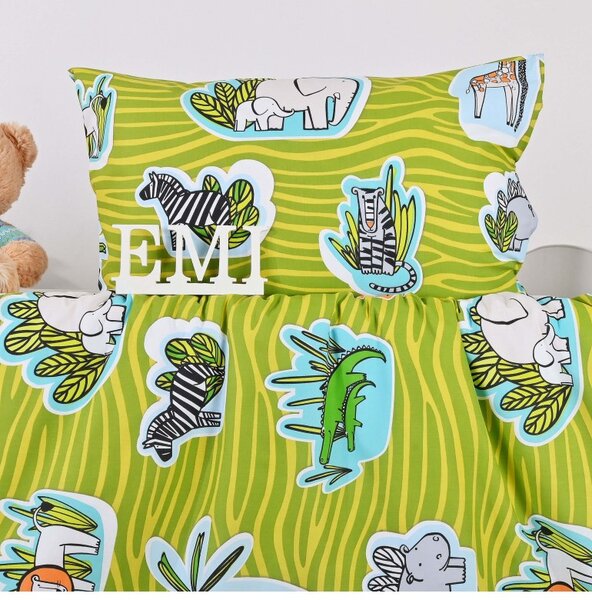 Povlečení dětské Jungle zelené EMI, Dětský set 90x130 + 45x65