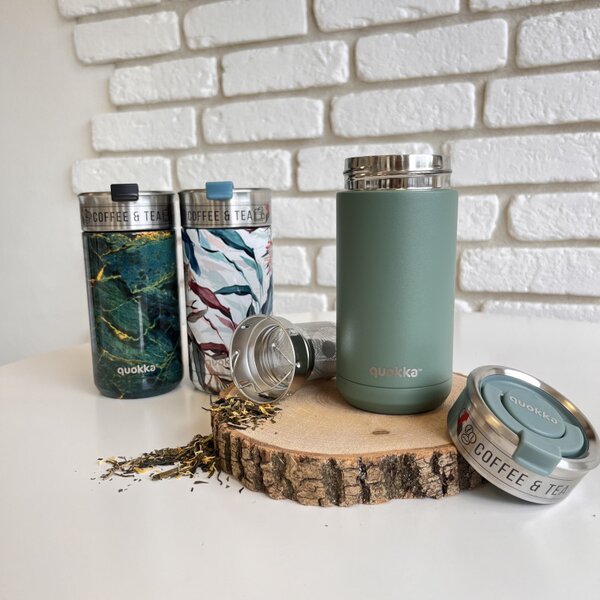 Quokka Termohrnek se sítkem Boost, 400ml, Quokka, greenstone