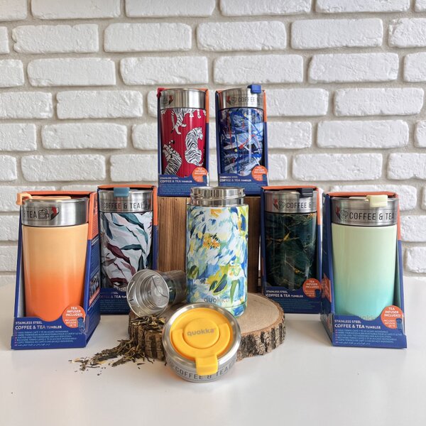 Quokka Termohrnek se sítkem Boost, 400ml, Quokka, greenstone