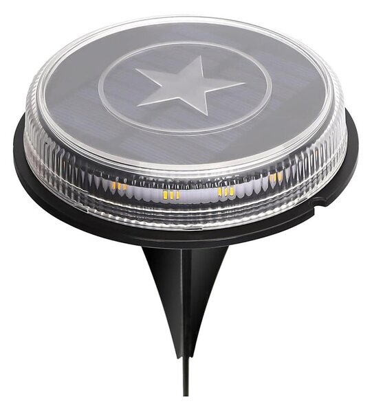 Aigostar - LED Solární lampa LED/0,6W/5,5V 24,5 cm 3200K IP66 černá