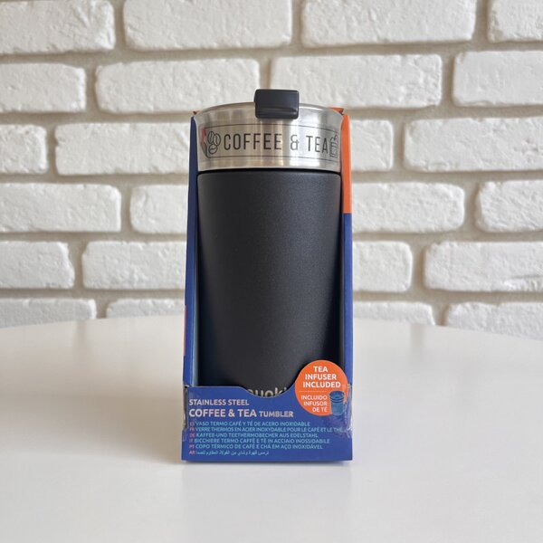 Quokka Termohrnek se sítkem Boost, 400ml, Quokka, carbon black